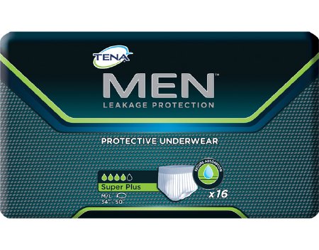 Tena Super Plus Protective Underwear (Pullups) for Men, Adult Diapers, Incontinence