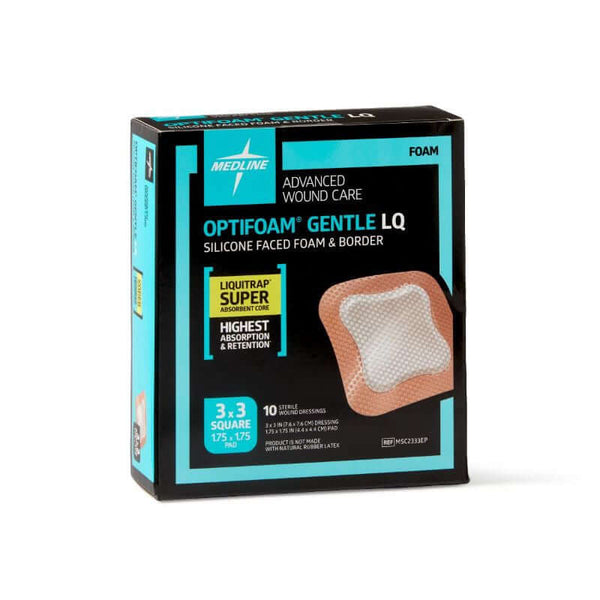 Optifoam Gentle LQ Silicone Faced Foam Dressings, Adult Diapers, Incontinence