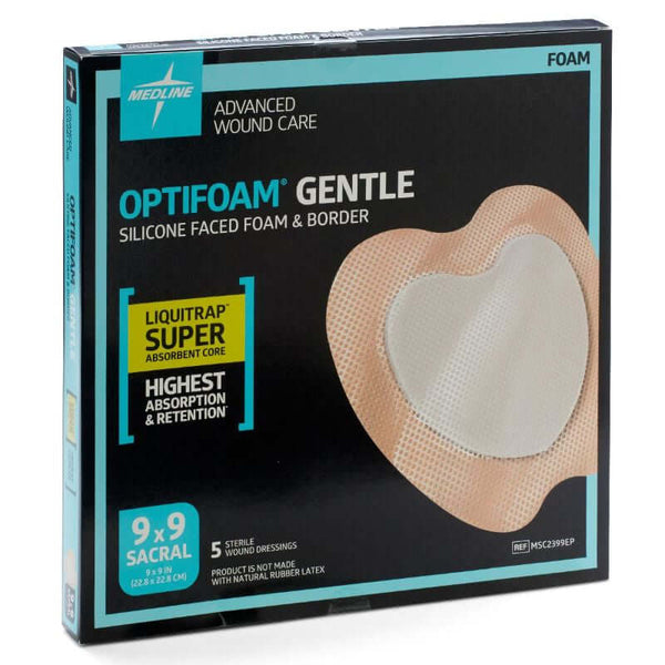Optifoam Gentle LQ Silicone Faced Foam Dressings, Adult Diapers, Incontinence
