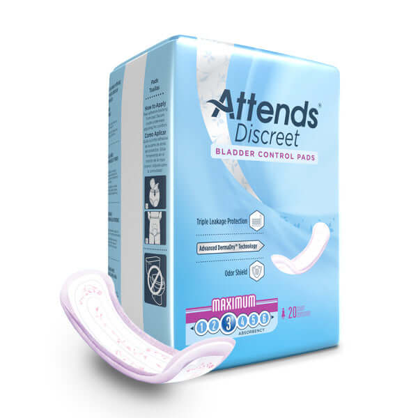 Attends Discreet Bladder Control Pads for Incontinence Care