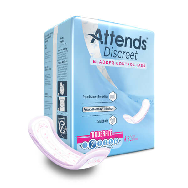 Attends Discreet Bladder Control Pads for Incontinence Care