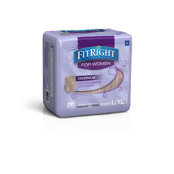 FitRight Ultra Underwear (Pullups) for Women, Adult Diapers, Incontinence