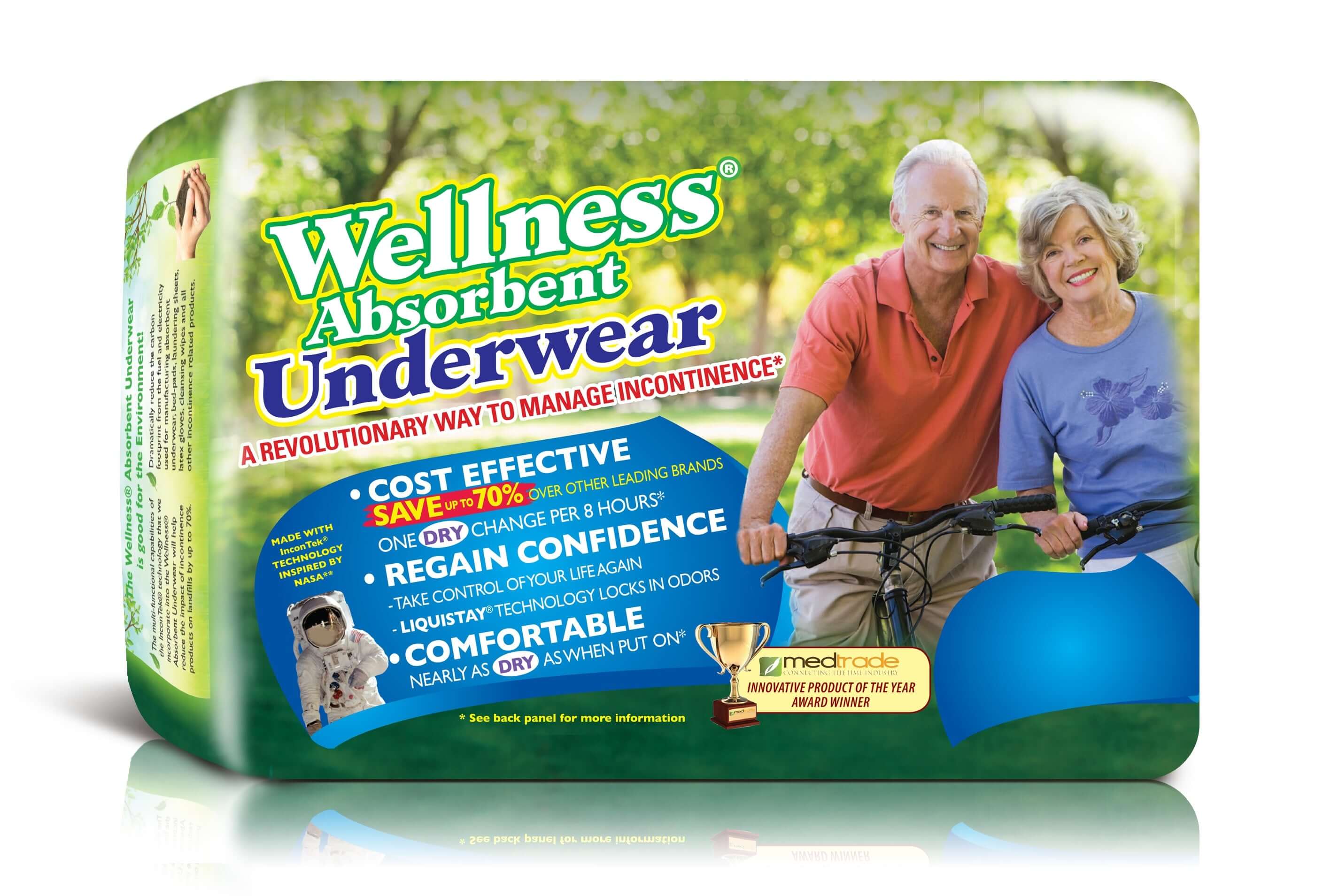 Wellness Absorbent Underwear, 2XL & 3XL