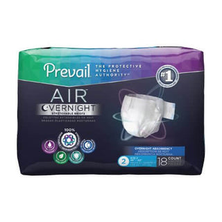 Prevail Air Overnight Adult Diapers (Tabbed Briefs), Incontinence