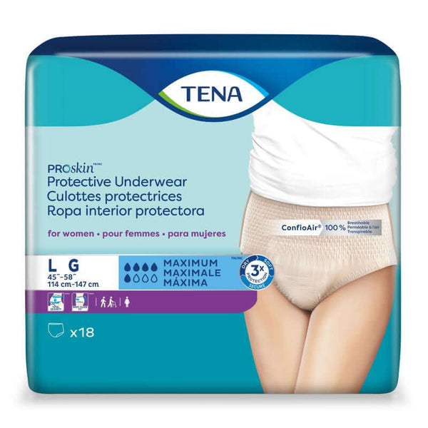 Tena Proskin Maxium Underwear for Women, Adult Diapers, Incontinence