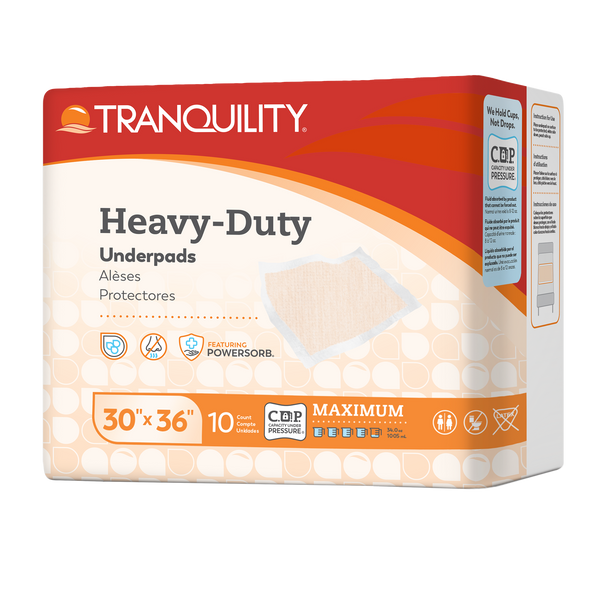 Tranquility Heavy Duty Underpads, 30 x 36, 60 per case