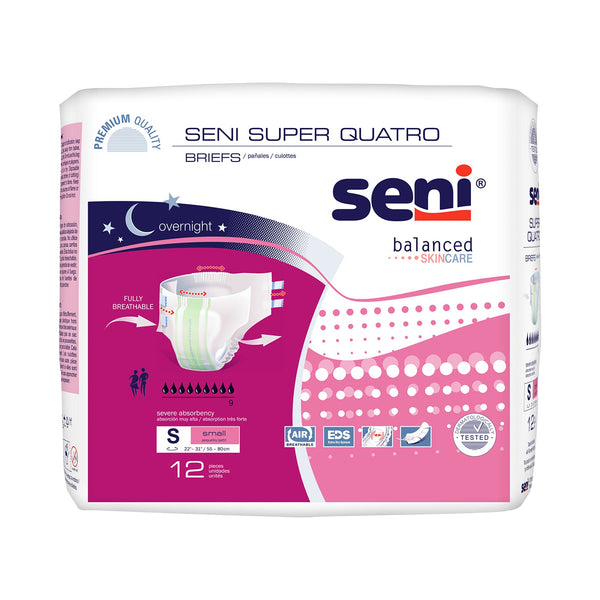 Seni Super Quatro Adult Diapers (Tab Style Briefs)