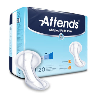 Attends Shaped Pads Plus, 80 per case