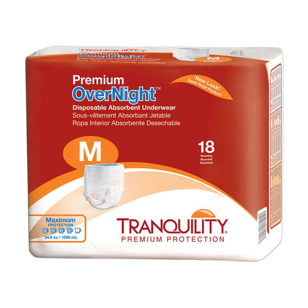 Tranquility Premium Overnight Underwear (Pullups), Adult diapers, Incontinence