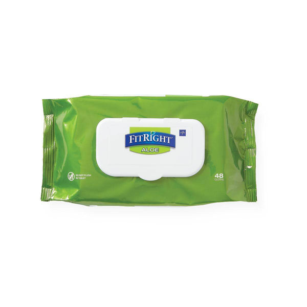 FitRight Aloe Personal Cleansing Wipes, Scented, Adult Diapers, Incontinence