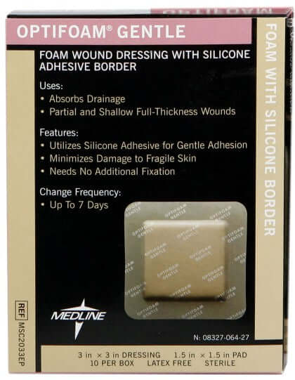 Optifoam Gentle Silicone Border Dressings, Adult Diapers, Incontinence