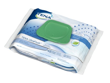 Tena UltraFlush Aloe Wipes, Incontinence